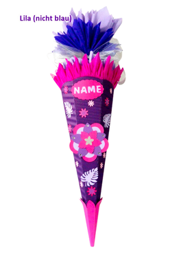 schultuete-blume-lila-pink-flieder-personalisiert-handgemacht