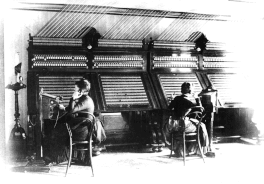 Telephonzentrale um 1885