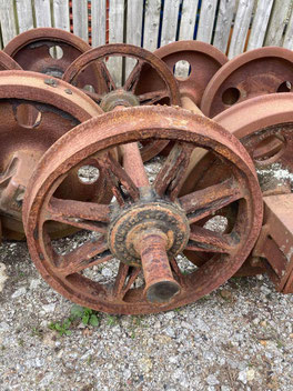 1875 Wheelset at the Bodmin and Wenford Railway prior to joining the Museum's Collection 
