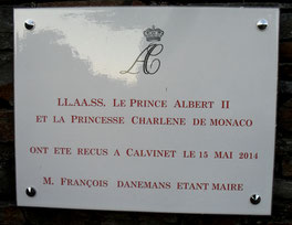 2014, Albert II de Monaco, Calvinet, visite, Carladès, Carladez