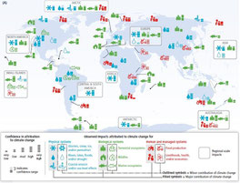 Der Klimawandel hat weltweit Auswirkungen auf Natur, Mensch und Geologie. IPCC 2014