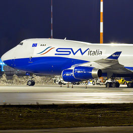 Silk Way Italia’s 747-400 freighter is operated by Qatar Airlines meanwhile. 