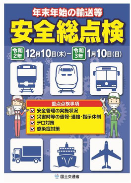 年末年始の輸送等安全総点検2020
