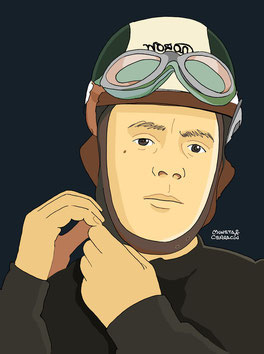 Geoff Duke by Muneta & Cerracín