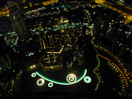 Dubai Mall und Dubai Fountain von oben