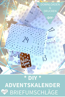 Adventskalender selber machen, Adventskalender schnell, Adventskalender last minute, Adventskalender vorlage, Adventskalender basteln, DIY Adventskalender