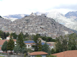 Blick auf Paola in Kalabrien, Ausblick, Calabria, Urlaub