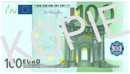 Bezahlt wurde mit einem funkelnigelnagelneuen 100-Euro-Schein