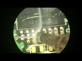 予備半田以外の電極を半田付け