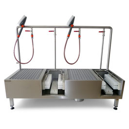 Stiefel und Arbeitsschuhe Waschanlage