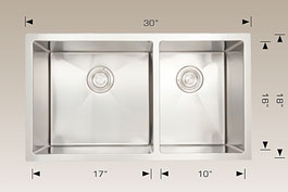 bosco  undermount kitchen sink 203317l