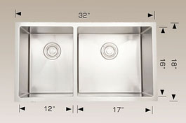 bosco  undermount kitchen sink 203323r
