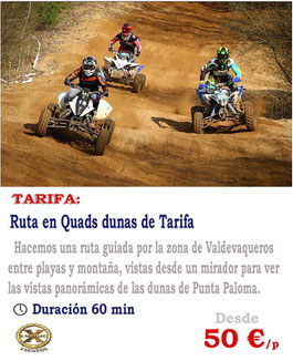 información sobre rutas en quads en tarifa