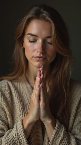 Frau in Meditationshaltung