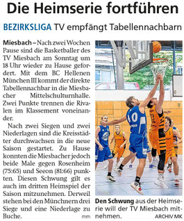 Artikel im Miesbacher Merkur am 14. November 2025 - Zum Vergrößern klicken