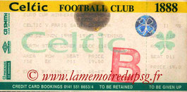 Ticket  Celtic-PSG  1995-96