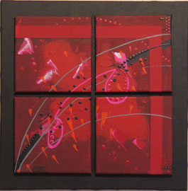 carré d'arcs. tableau. abstrait. abstraction