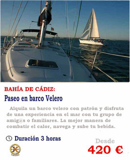 Paseos en velero bahía de cadiz