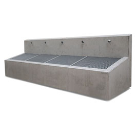 Schuhwaschanlage umlaufende Spritzschutzwand