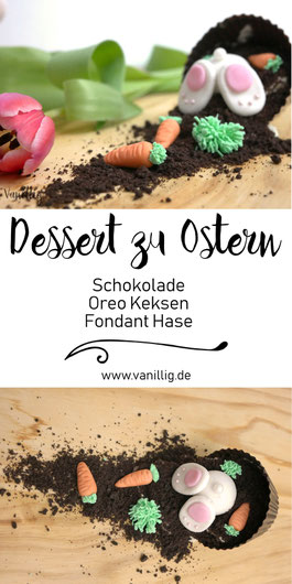einfache Idee zu Einrichtung vom Dessert zu Ostern