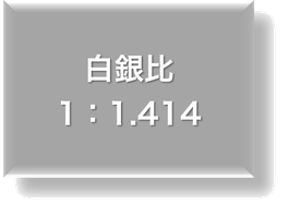 白銀比（1：1.414）A4やB5コピー用紙が代表的