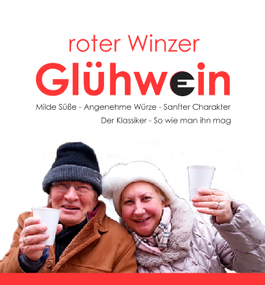 Das Etikett für den roten Winzerglühwein von der Ahr