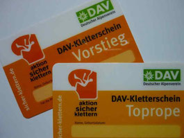 DAV Kletterschein Toprope / Vorstieg