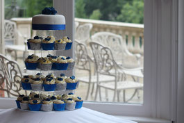 Cup Cakes, Hochzeitstorte, Hochzeitsfarbe Blau