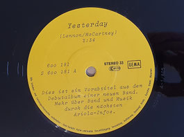 Promo-Single "Fred Banana Combo - Yesterday" (GER 1980)