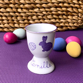 Coquetier lapin de Pâques Violet