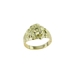 Anello uomo in oro giallo con testa di leone prezzi