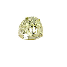 Anello uomo in oro giallo con testa di leone prezzi sconti