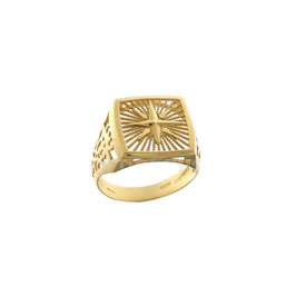 Anello da uomo  in oro giallo  con rosa dei venti  18 kt  prezzi scontati 