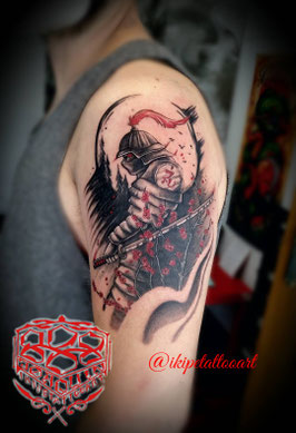 tatuaje acuarela trash polka tattoo colores colorido full color