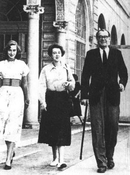 1952. Floride. DIANA ET SES PARENTS.             Comtesse Cécilia et Comte Léopold von STERNBERG.