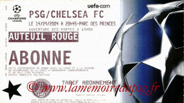 Ticket  PSG-Chelsea  2004-05