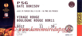 Ticket  PSG-Bate Borisov  2010-11