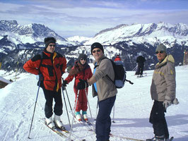 Lundi sur les pistes de Praz: il manque Jean: c'est lui qui fait la photo