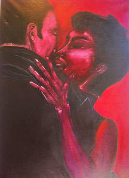 Tango tanzendes Paar, Acryl