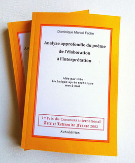 Analyse approfondie du poème, de l'élaboration à l'interprétation  idée par idée, technique après technique, mot à mot. 