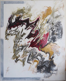 daluz Composition abstraite aux formes colorées 