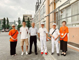 江東区ラジオ体操連盟の指導員の方々、校長先生、PTA会長、校外部（本部役員）
