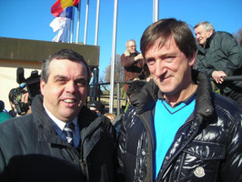 IL PRESIDENTE DEL COMITATO ZANGANI CON FAUSTINO COPPI