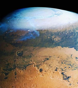Eiskappe Mars Originalbild Nasa