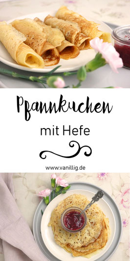 luftig filigrane Pfannkuchen aus Hefeteig