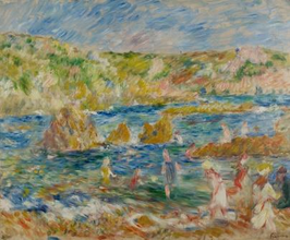 Auguste Renoir. Plage à  Guernesey . Art for Guernsey