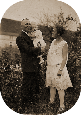 Bild Arthur und Erna Katterwe mit Eberhard  4 August 1929( 1957 nach Kanada ausgewandert )
