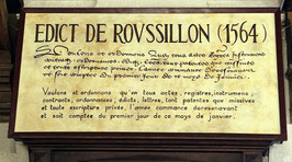 Édit de Roussillon, 09 août 1564.
