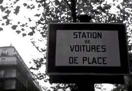 Panneau "station de voitures de place"