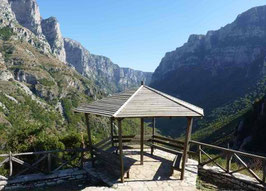 Panoramic view to Vikos Gorge from Vikos village